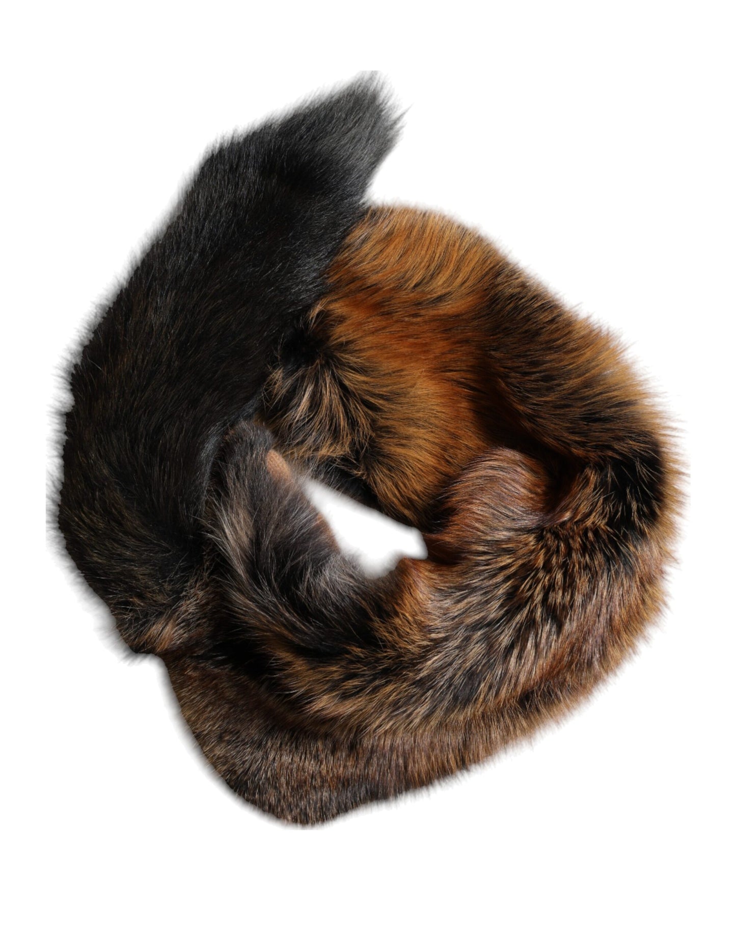 Dolce & Gabbana Brown Red Fox Fur Neck Warmer Winter Scarf by Dolce & Gabbana