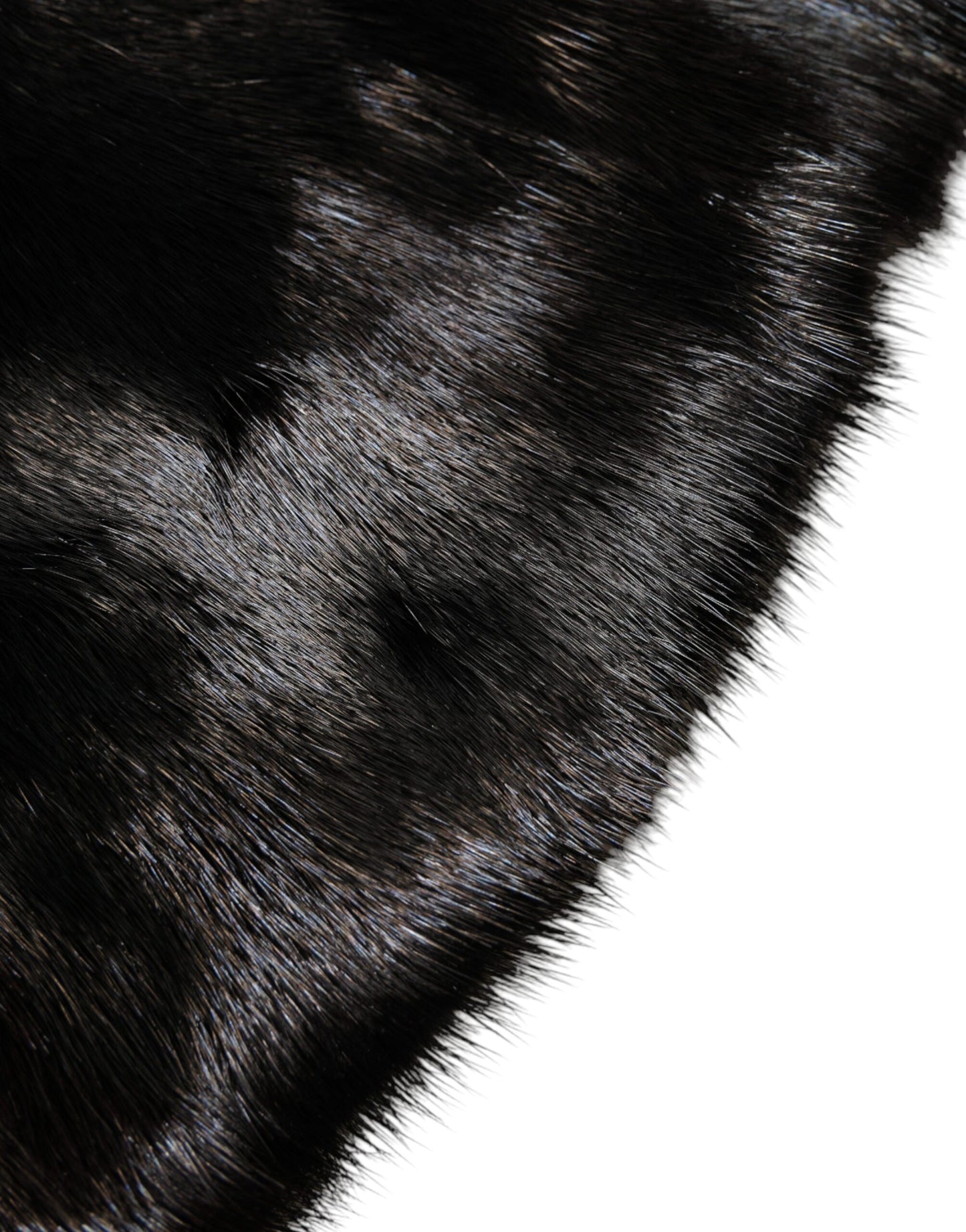 Dolce & Gabbana Black Fur Shawl Neck Wrap Cover Collar Scarf by Dolce & Gabbana