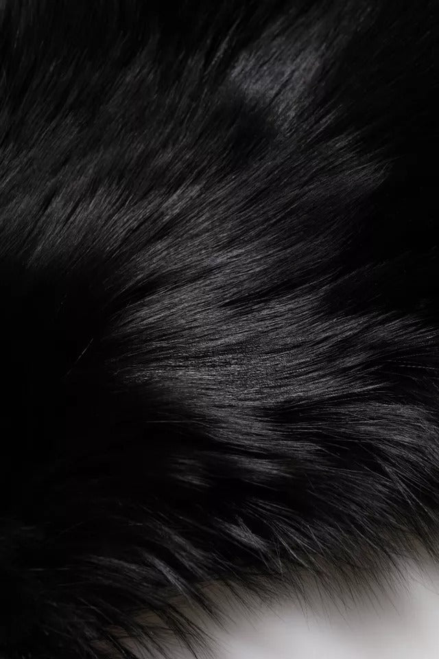 Dolce & Gabbana Black Fox Fur Neck Wrap Warmer Winter Scarf by Dolce & Gabbana