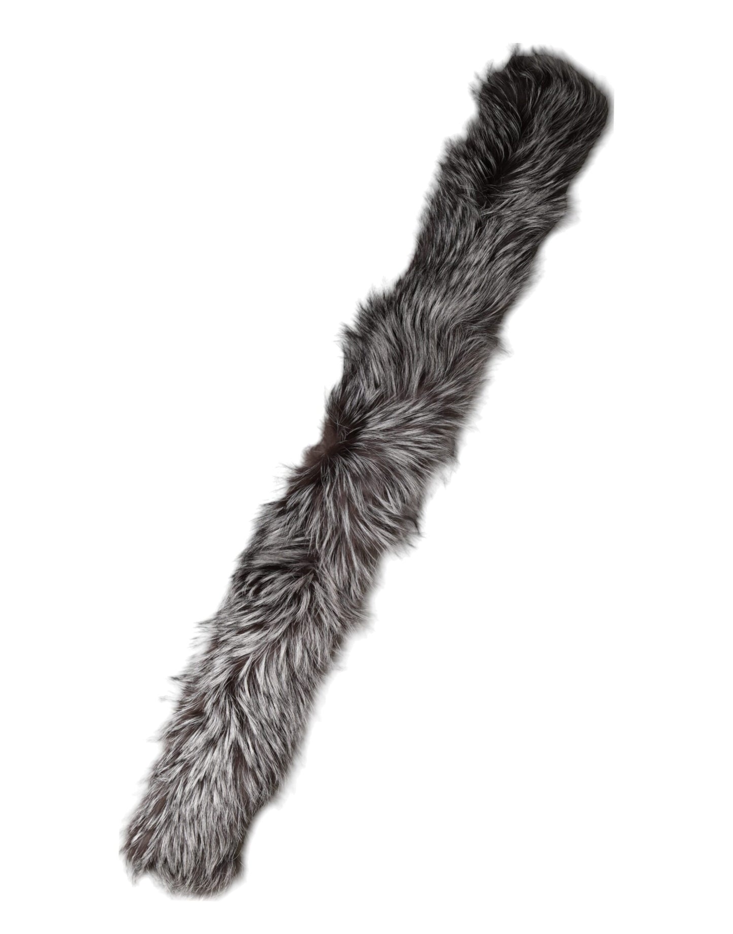Dolce & Gabbana Gray Fox Fur Neck Wrap Warmer Winter Scarf by Dolce & Gabbana