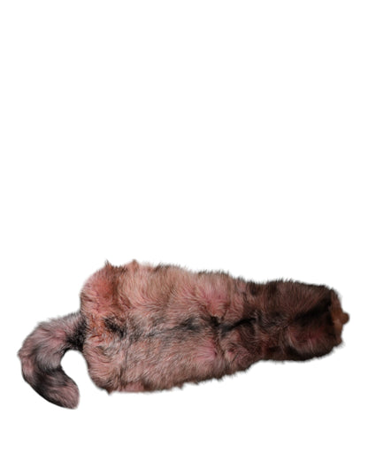 Dolce & Gabbana Pink Frost Fox Fur Neck Warmer Winter Scarf by Dolce & Gabbana