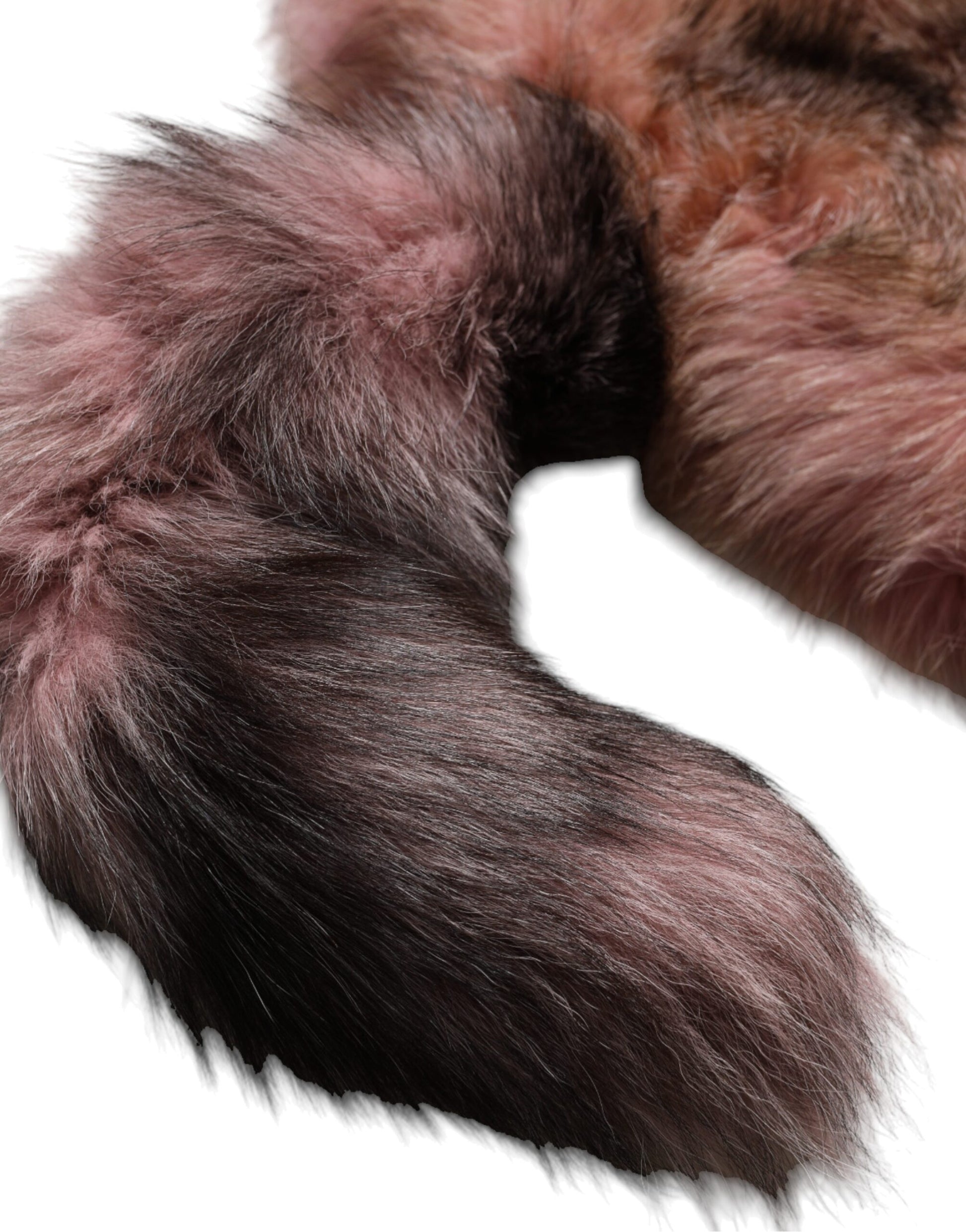 Dolce & Gabbana Pink Frost Fox Fur Neck Warmer Winter Scarf by Dolce & Gabbana