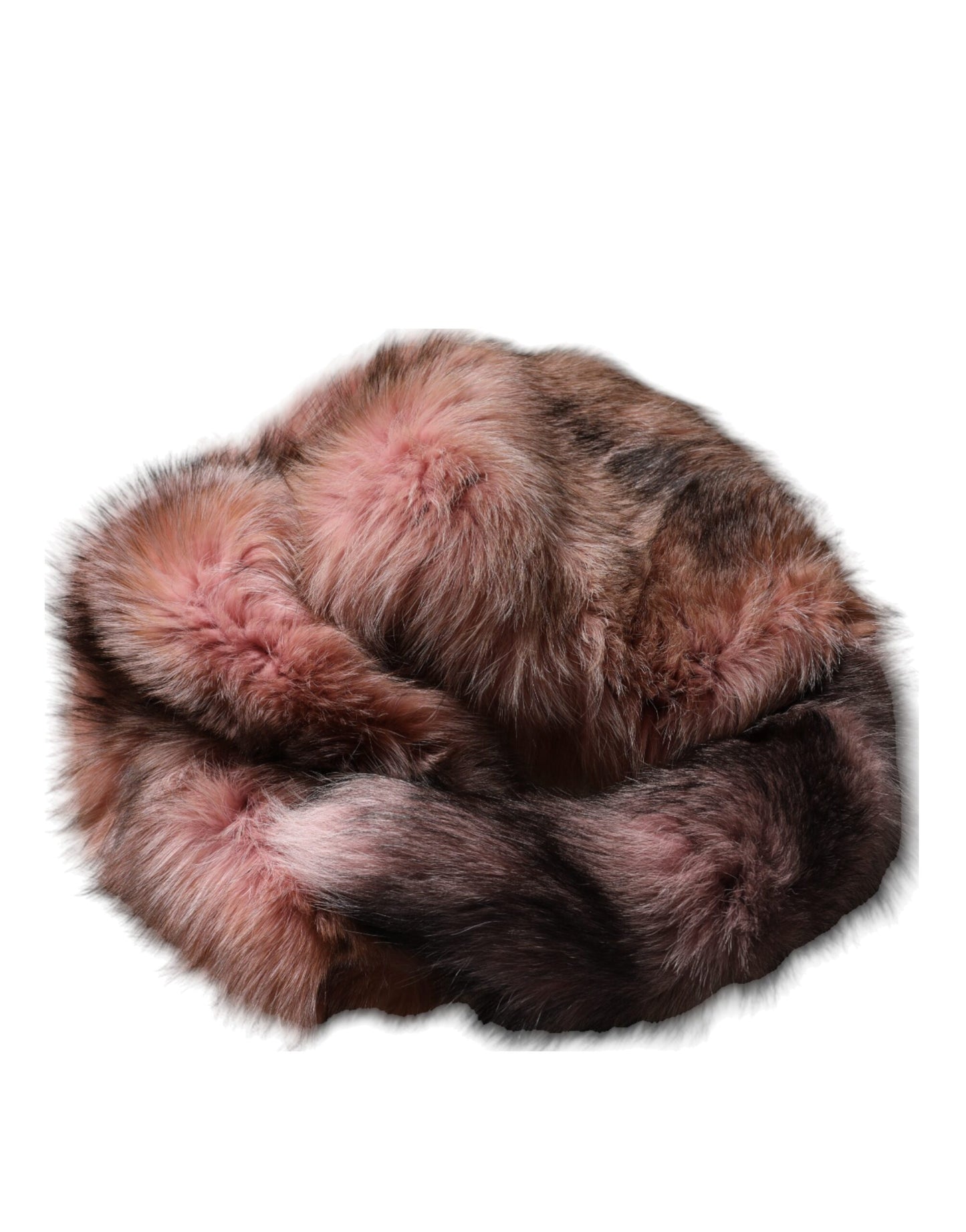 Dolce & Gabbana Pink Frost Fox Fur Neck Warmer Winter Scarf by Dolce & Gabbana