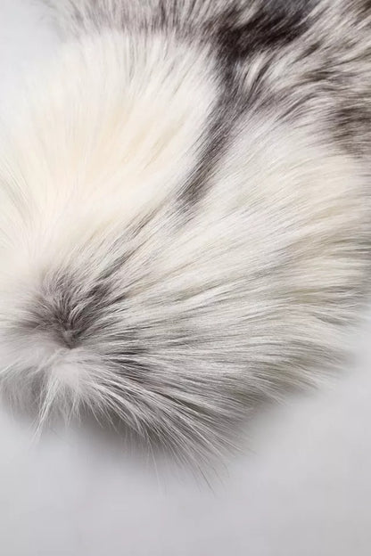 Dolce & Gabbana White Fox Fur Neck Wrap Warmer Winter Scarf by Dolce & Gabbana