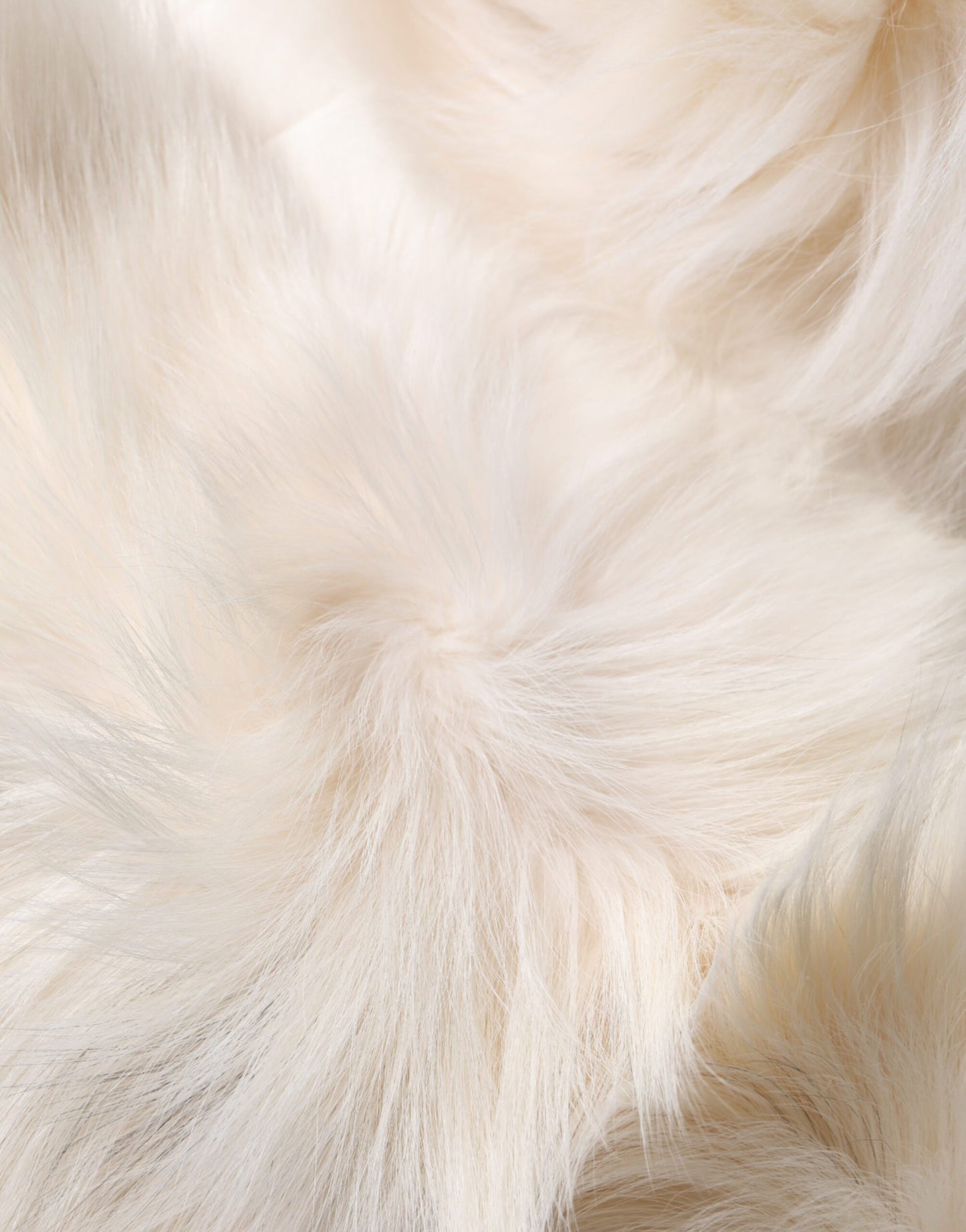 Dolce & Gabbana White Fox Fur Neck Wrap Warmer Winter Scarf by Dolce & Gabbana