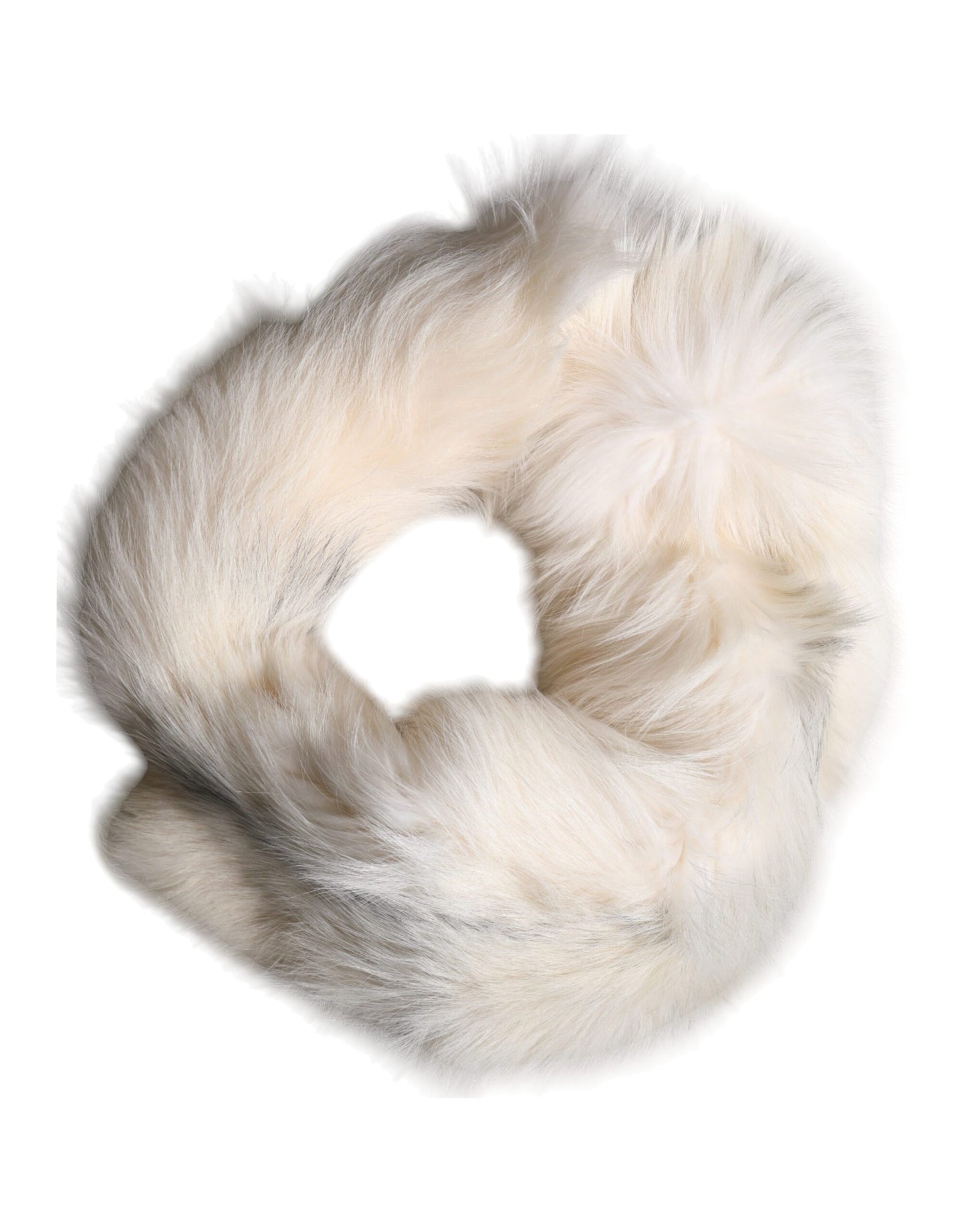 Dolce & Gabbana White Fox Fur Neck Wrap Warmer Winter Scarf by Dolce & Gabbana