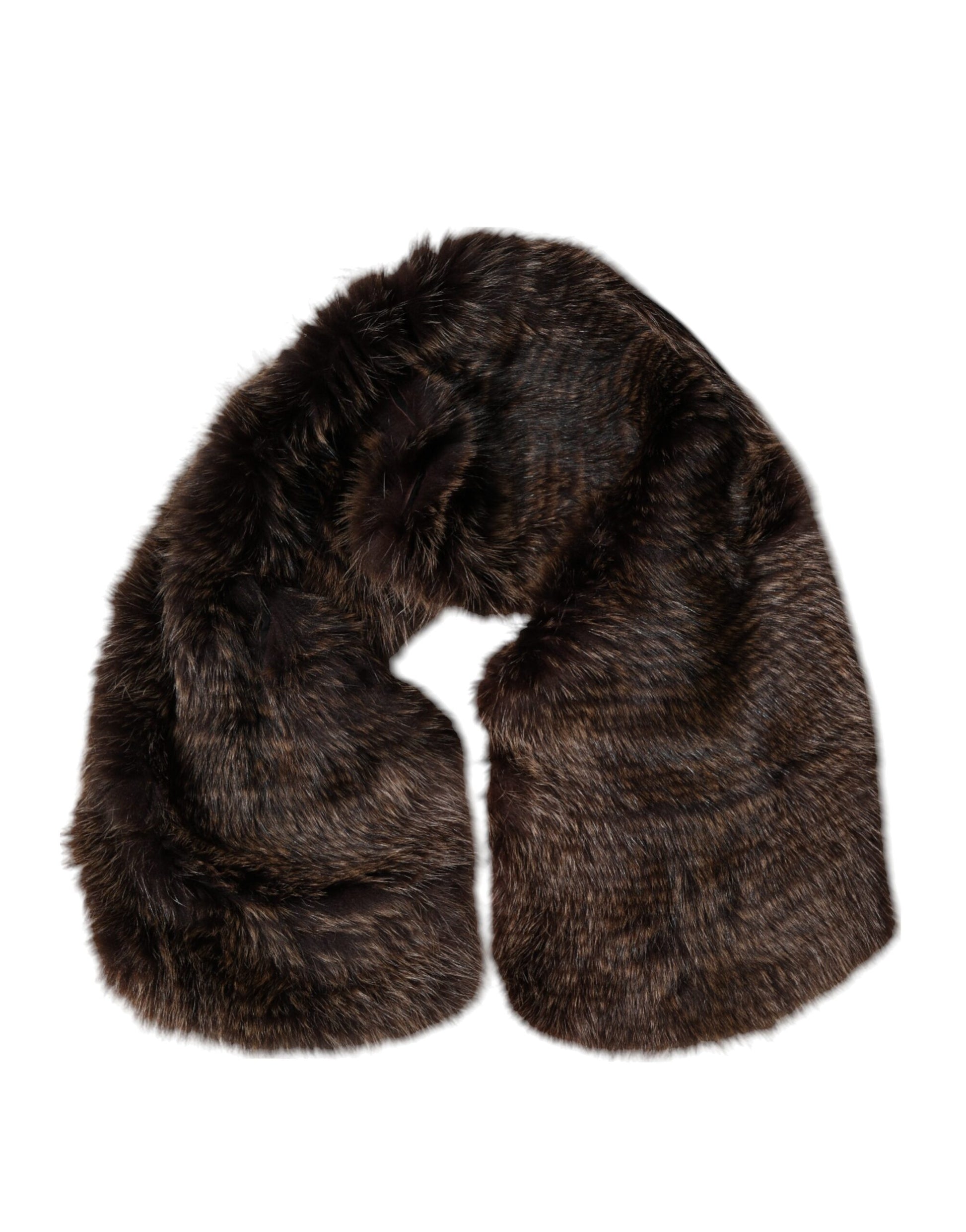 Dolce & Gabbana Brown Raccoon Fur Neck Warmer Winter Scarf by Dolce & Gabbana