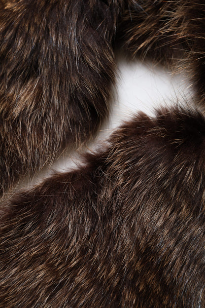 Dolce & Gabbana Brown Raccoon Fur Neck Warmer Winter Scarf by Dolce & Gabbana