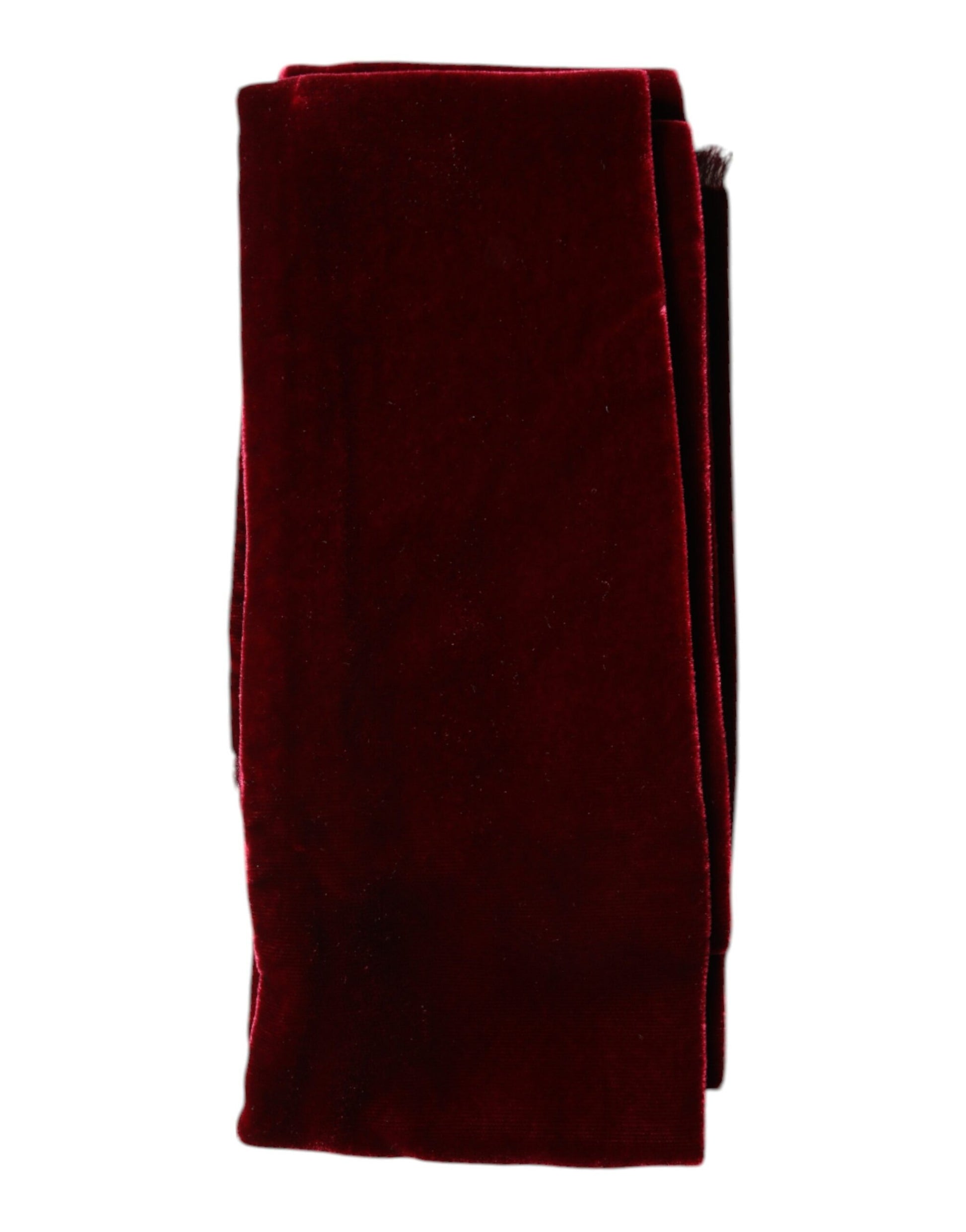 Dolce & Gabbana Bordeaux Cotton Silk Fringe Shawl Wrap Scarf by Dolce & Gabbana