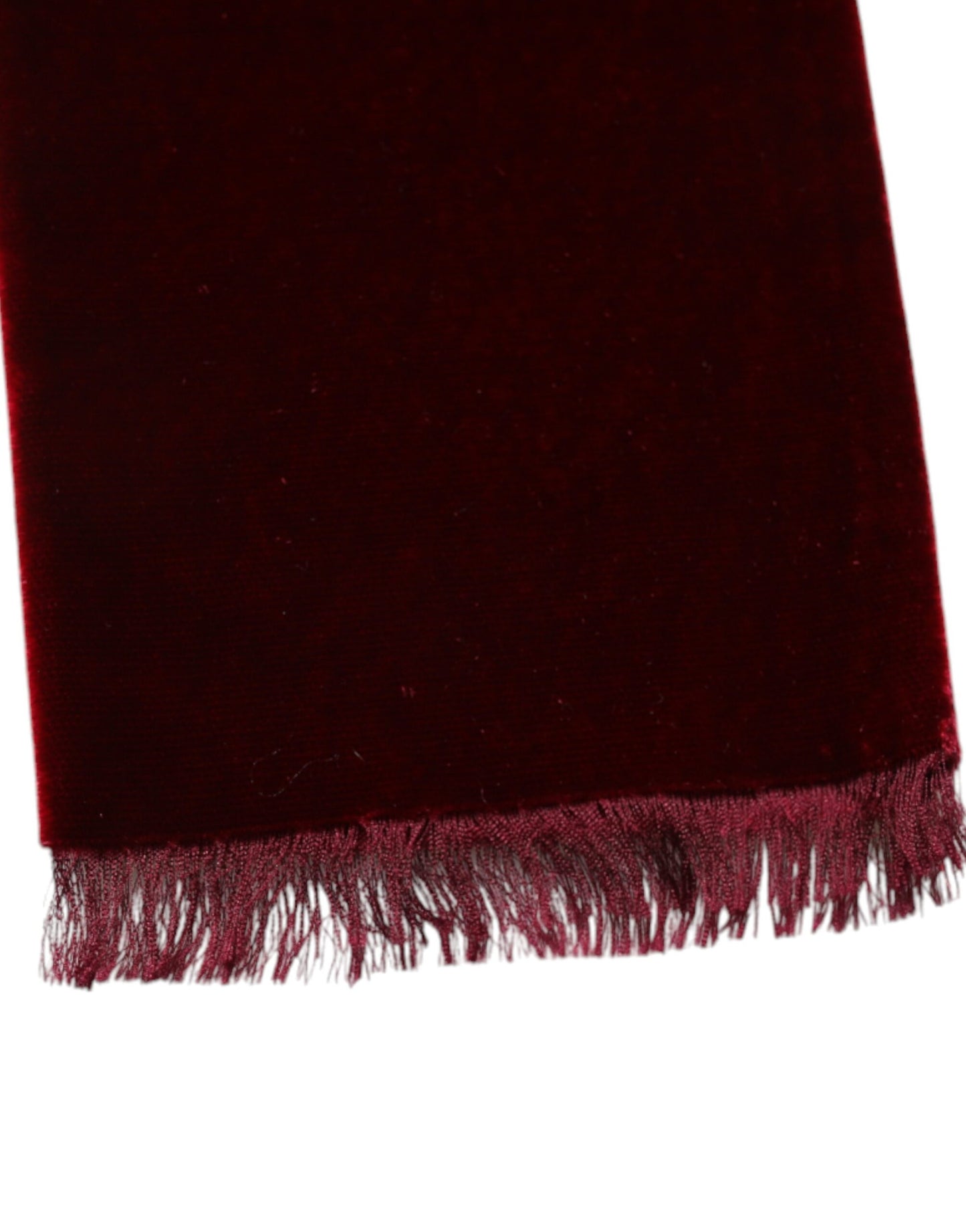 Dolce & Gabbana Bordeaux Cotton Silk Fringe Shawl Wrap Scarf by Dolce & Gabbana