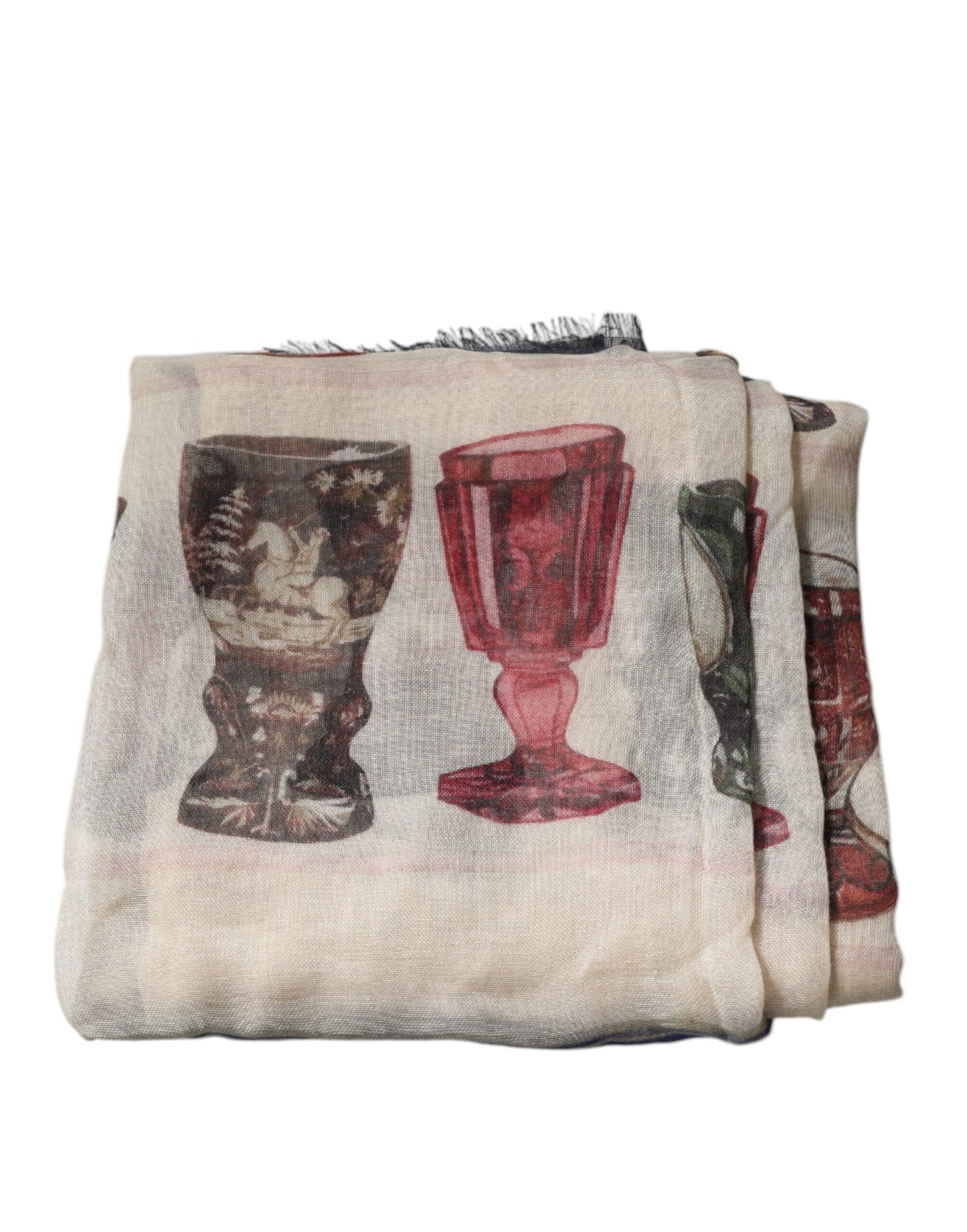 Dolce & Gabbana Multicolor Glass Cashmere Foulard Scarf by Dolce & Gabbana