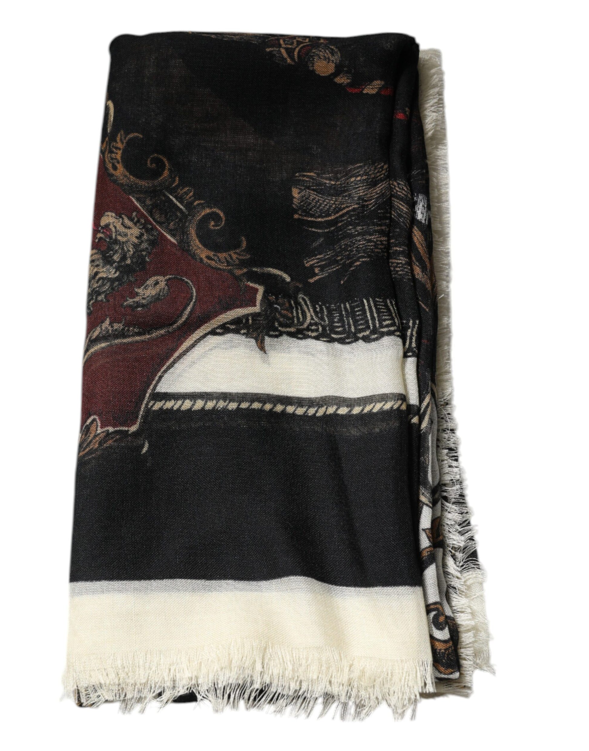Dolce & Gabbana Multicolor Printed Cashmere Foulard Scarf by Dolce & Gabbana