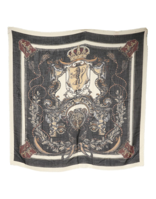Dolce & Gabbana Multicolor Printed Cashmere Foulard Scarf by Dolce & Gabbana