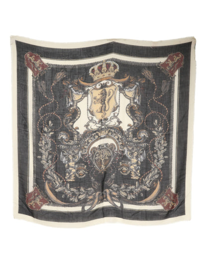 Dolce & Gabbana Multicolor Printed Cashmere Foulard Scarf by Dolce & Gabbana
