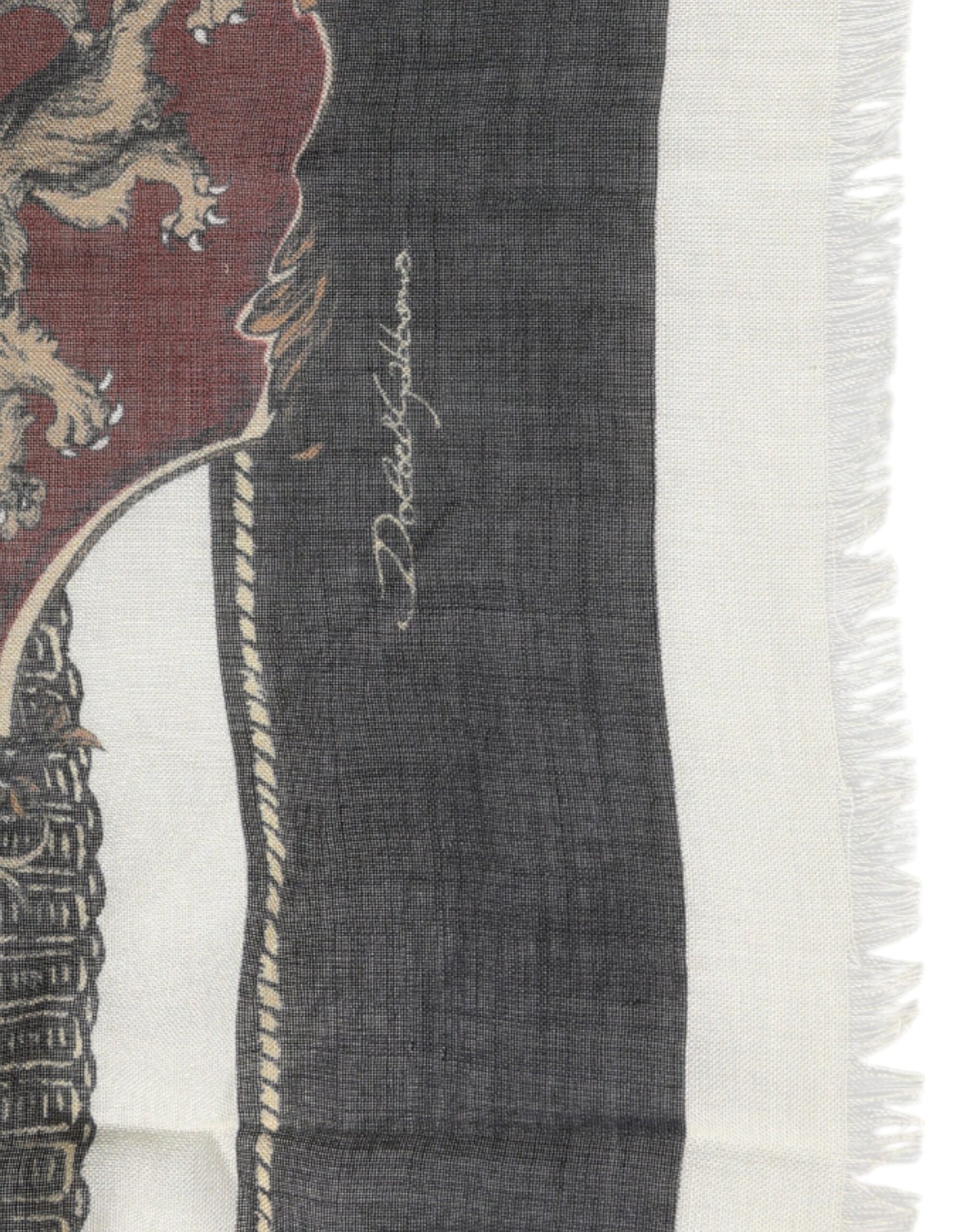 Dolce & Gabbana Multicolor Printed Cashmere Foulard Scarf by Dolce & Gabbana