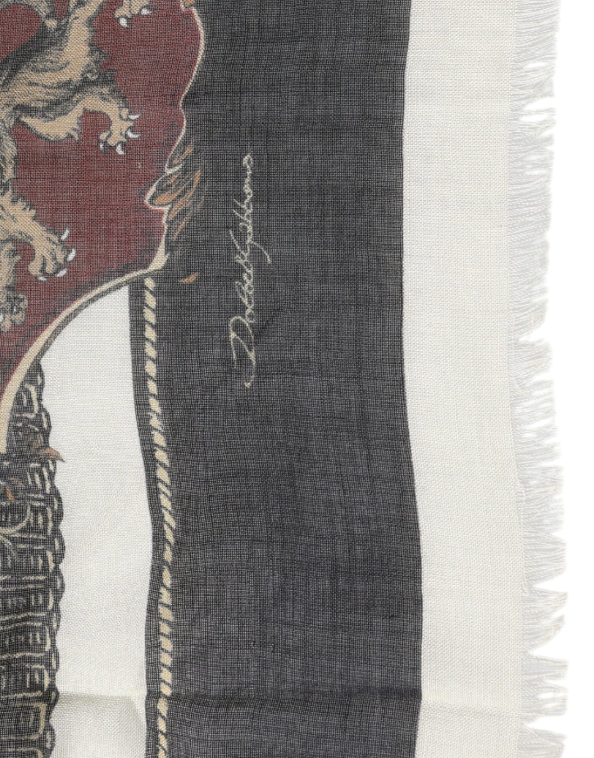 Dolce & Gabbana Multicolor Printed Cashmere Foulard Scarf by Dolce & Gabbana