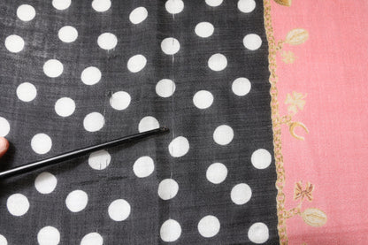 Dolce & Gabbana Black White Polka Dots Fringes Wrap Scarf by Dolce & Gabbana