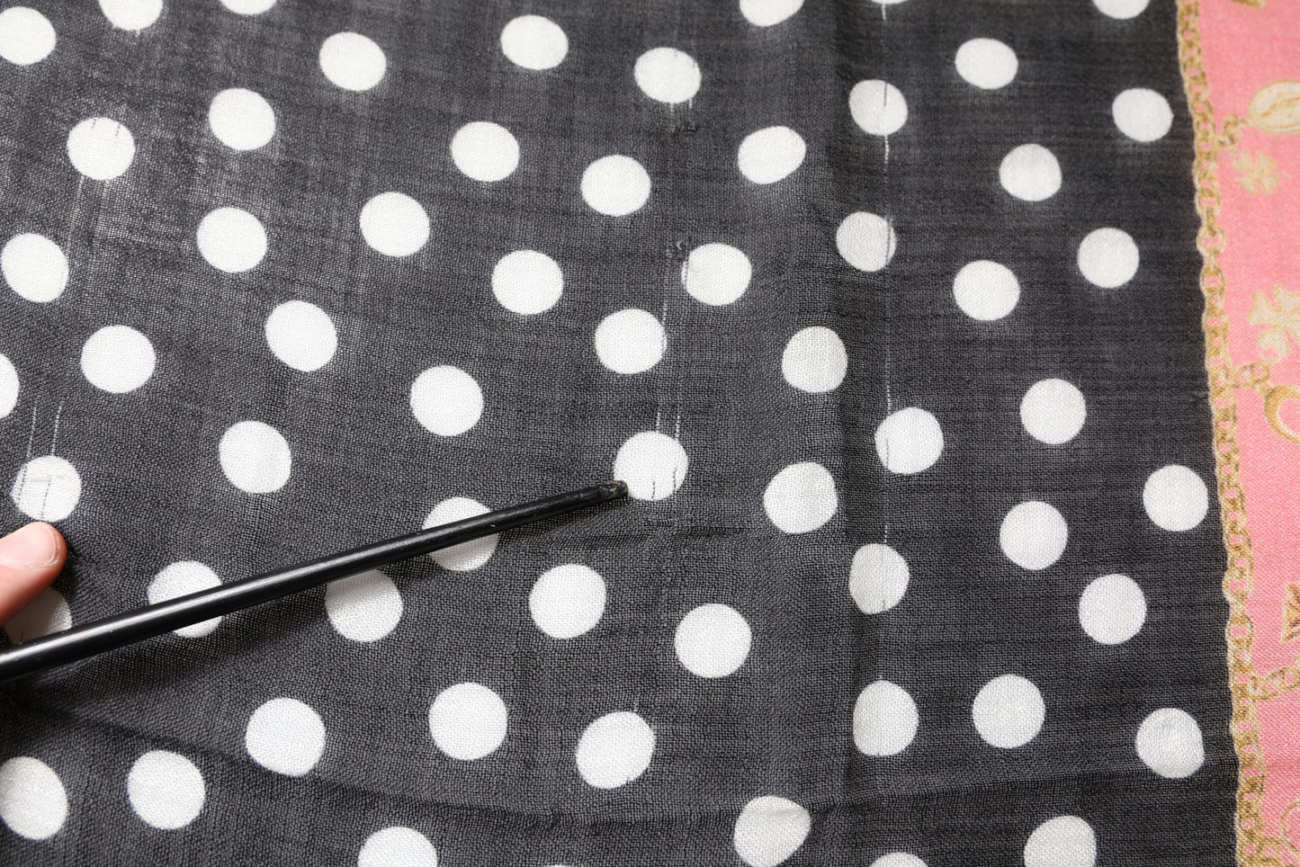 Dolce & Gabbana Black White Polka Dots Fringes Wrap Scarf by Dolce & Gabbana
