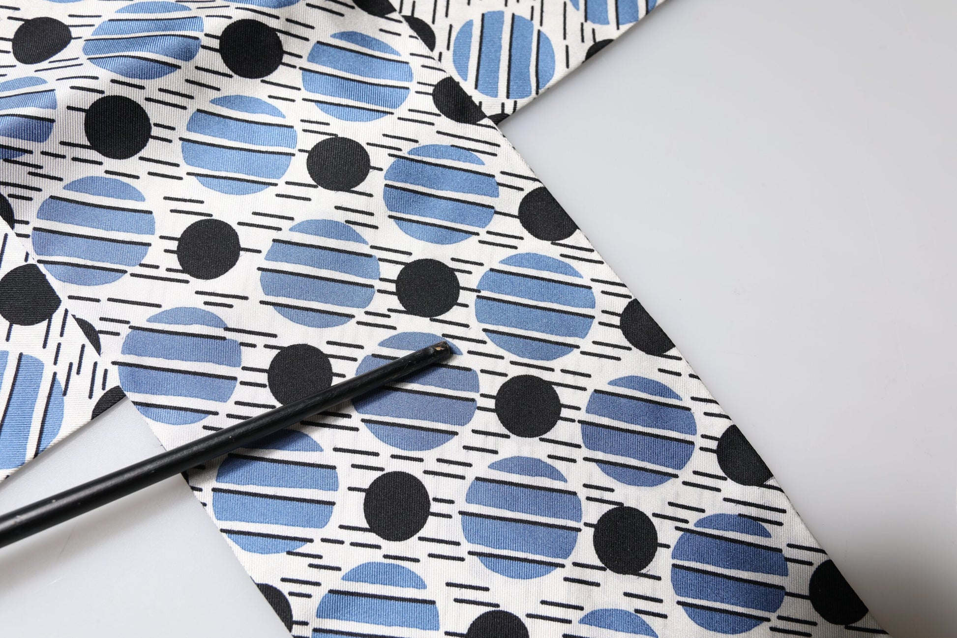 Dolce & Gabbana White Blue Polka Dotted Silk Skinny Scarf by Dolce & Gabbana