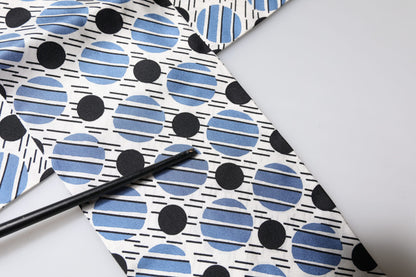 Dolce & Gabbana White Blue Polka Dotted Silk Skinny Scarf by Dolce & Gabbana