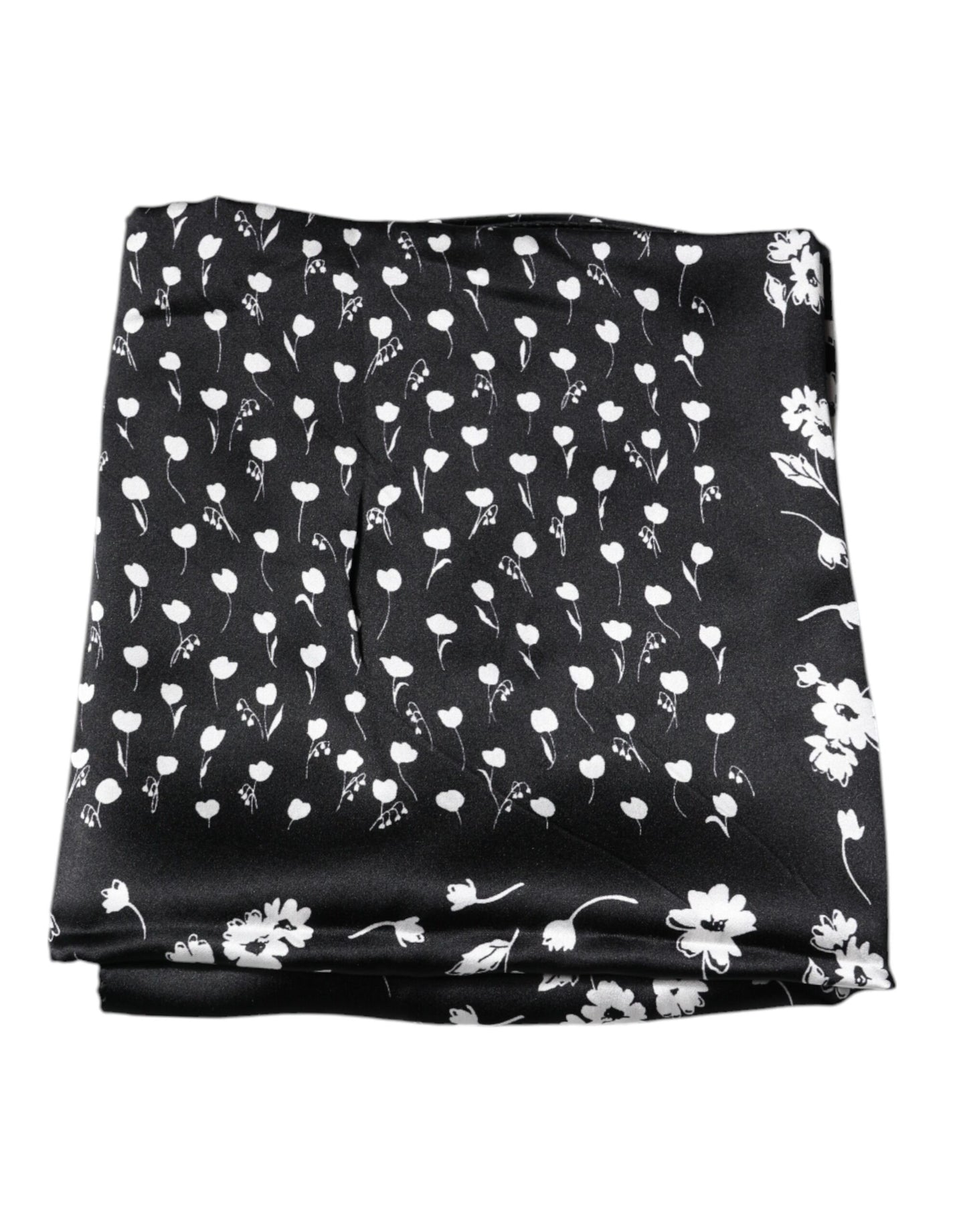 Dolce & Gabbana Black Floral Silk Square Wrap Shawl Scarf by Dolce & Gabbana