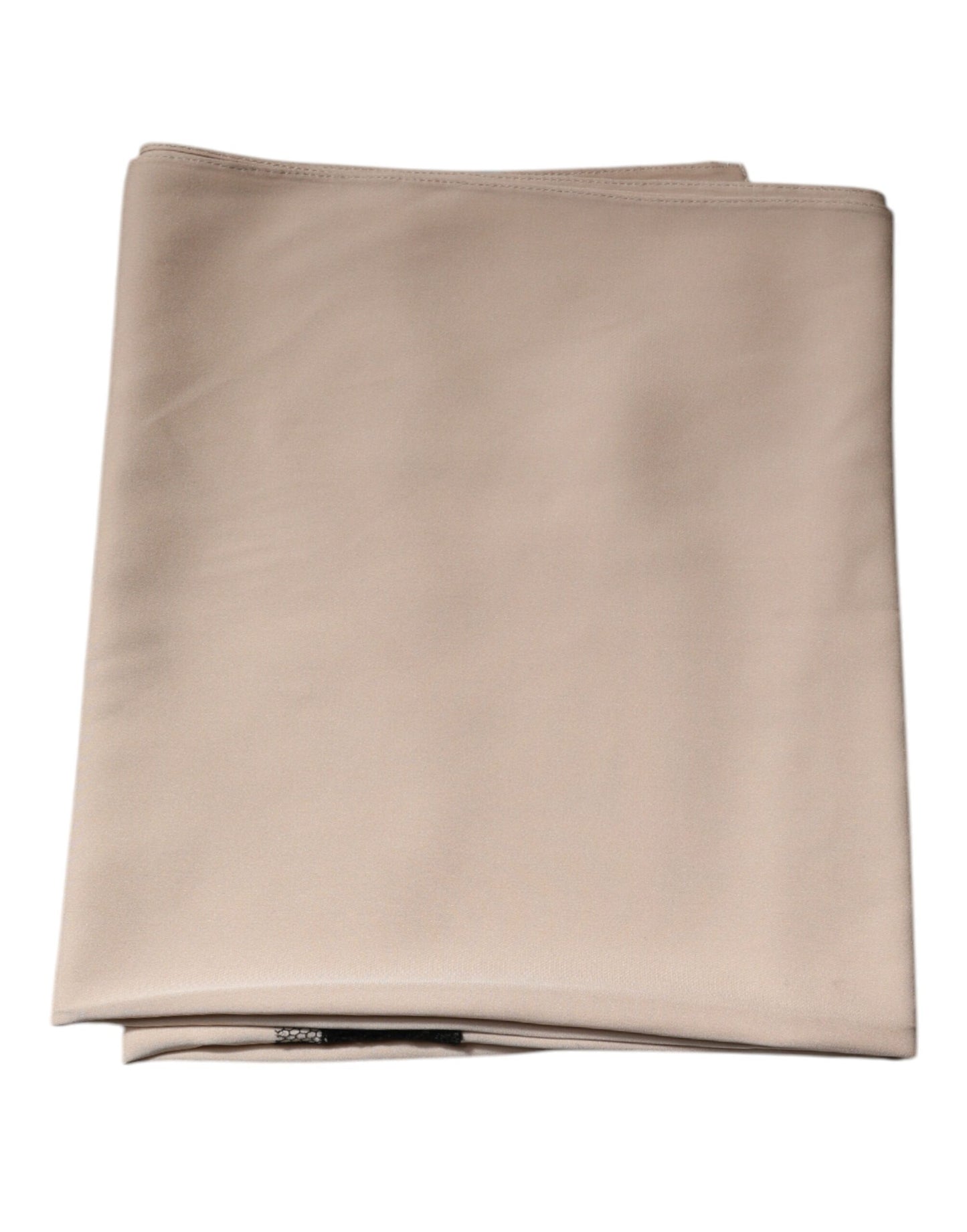 Dolce & Gabbana Beige Floral Lace Trim Silk Neck Wrap Scarf by Dolce & Gabbana