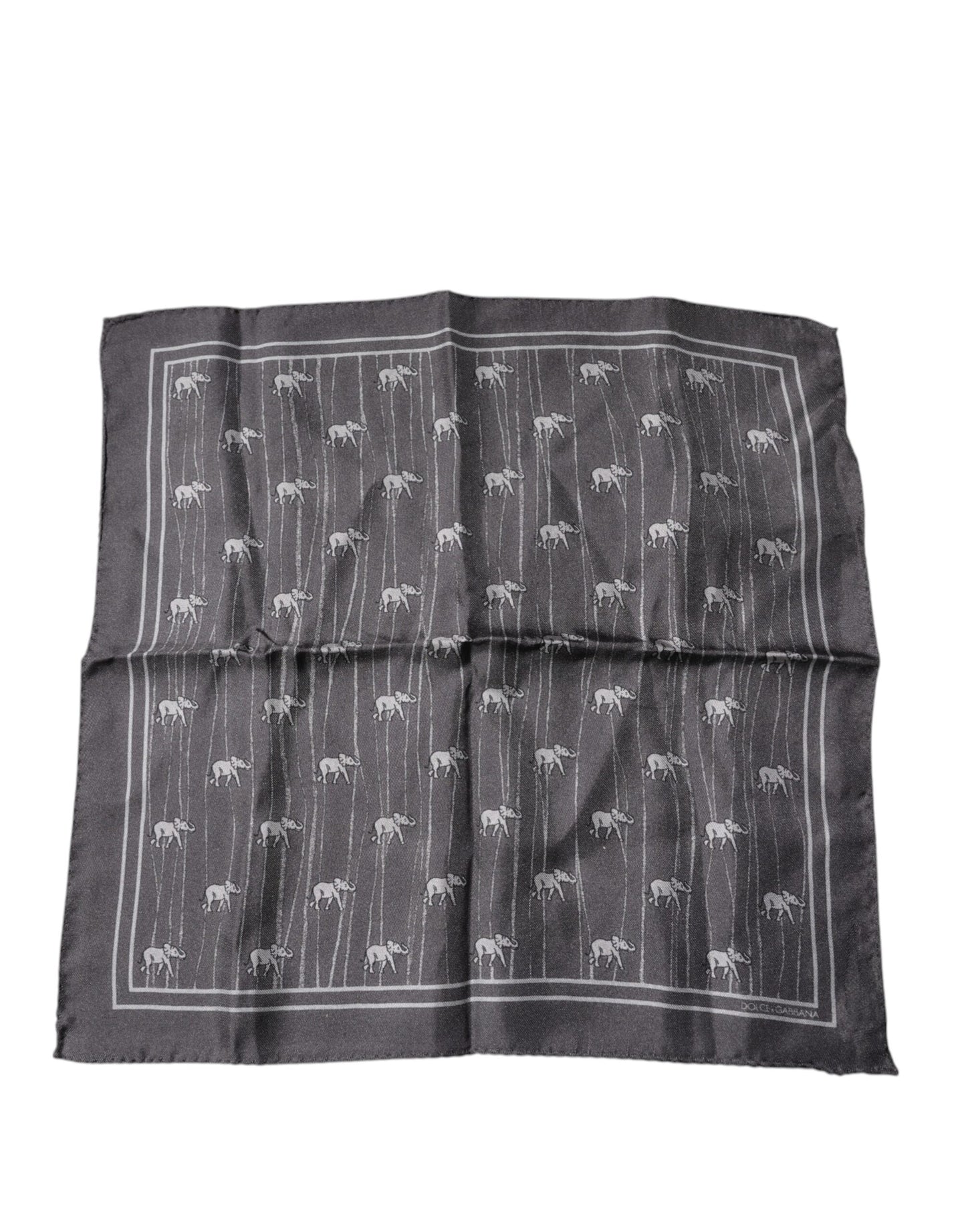 Dolce & Gabbana Brown Elephant Fantasy Handkerchief Scarf by Dolce & Gabbana