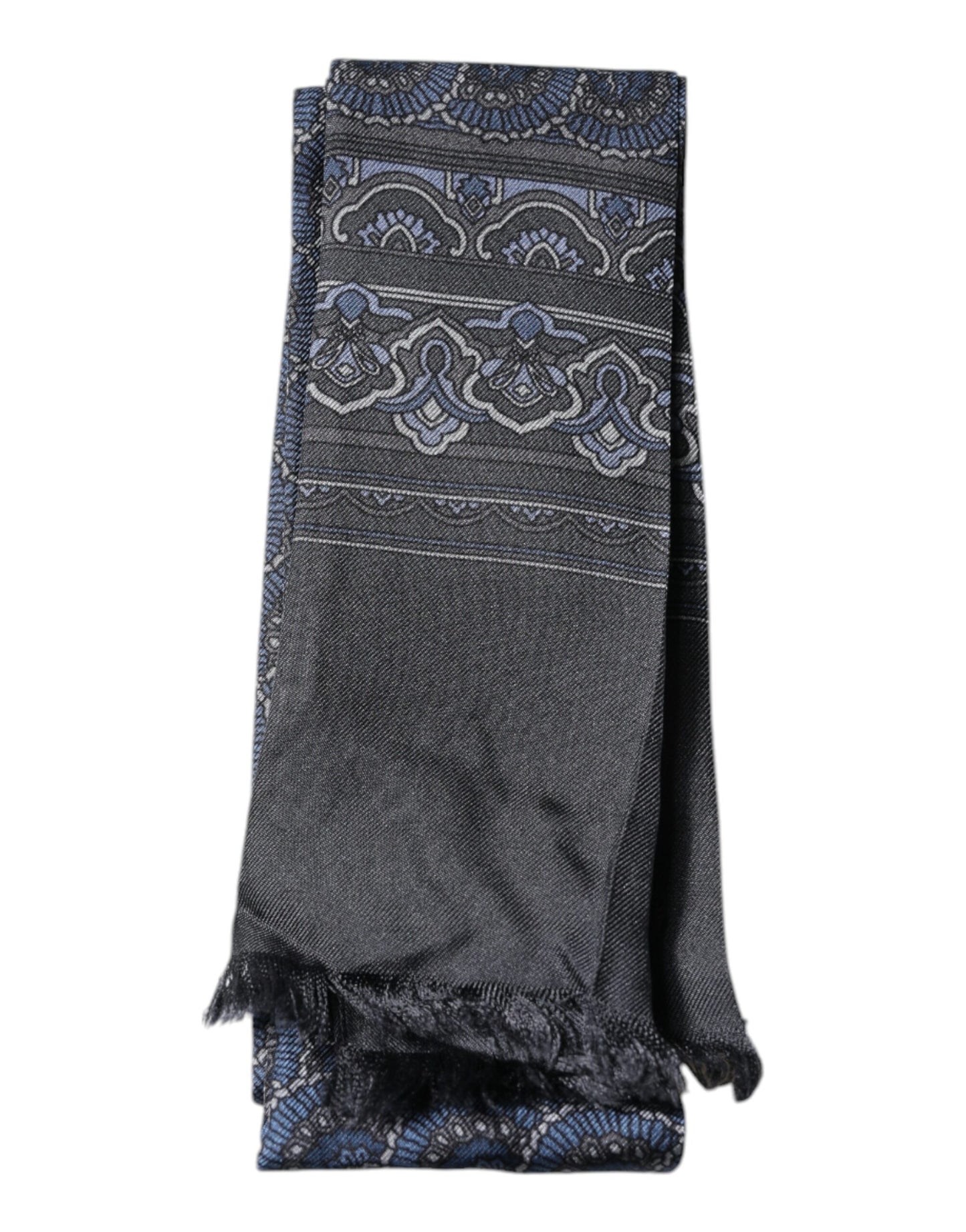 Dolce & Gabbana Dark Blue Fantasy Silk Neck Wrap Shawl Scarf by Dolce & Gabbana