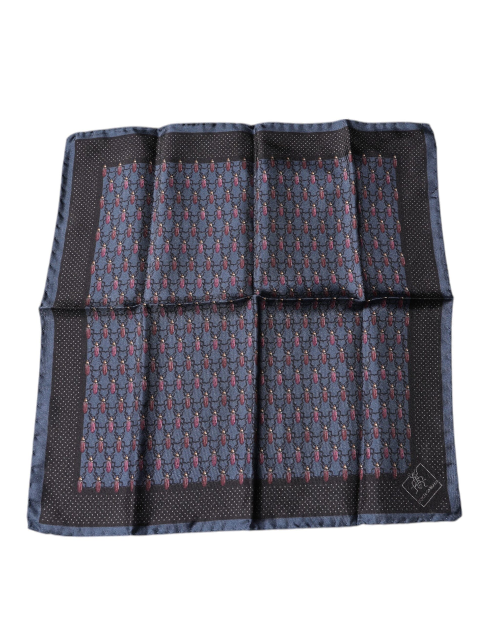 Dolce & Gabbana Dark Blue Beetle Square Handkerchief Scarf by Dolce & Gabbana
