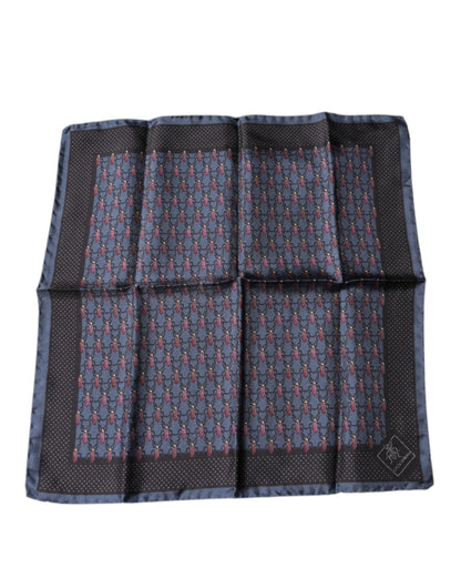 Dolce & Gabbana Dark Blue Beetle Square Handkerchief Scarf by Dolce & Gabbana