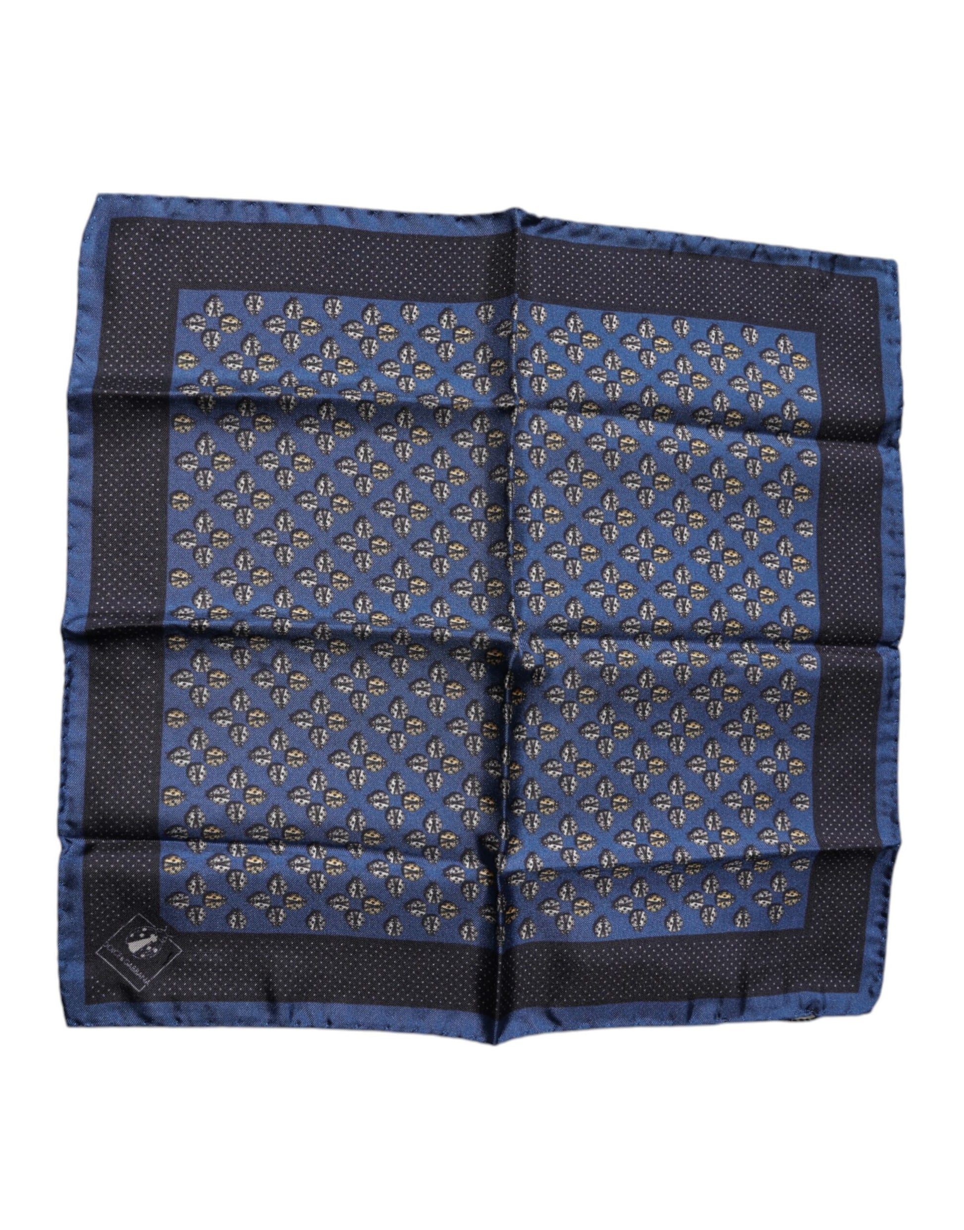 Dolce & Gabbana Blue Lady Bug Silk Square Handkerchief Scarf by Dolce & Gabbana