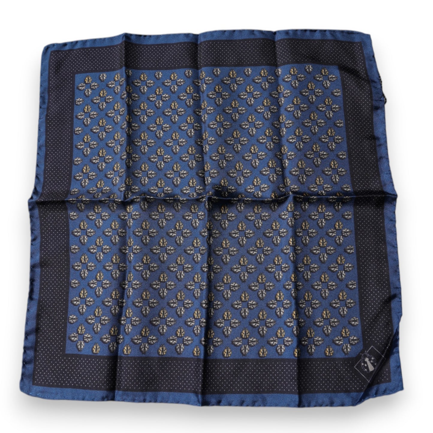 Dolce & Gabbana Blue Lady Bug Silk Square Handkerchief Scarf by Dolce & Gabbana