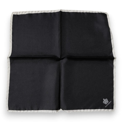 Dolce & Gabbana Black Crown Logo Square Handkerchief Scarf by Dolce & Gabbana