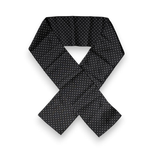 Foulard fin en soie à pois noirs Dolce &amp; Gabbana