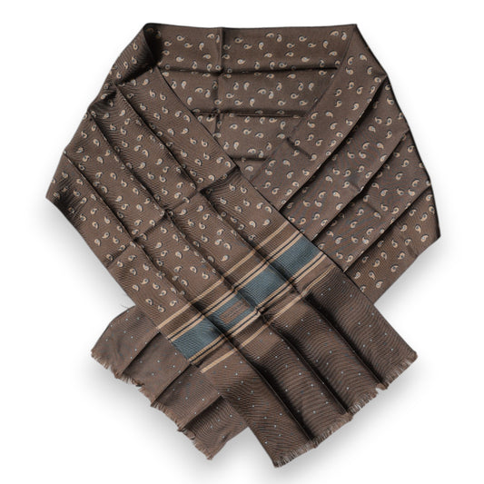 Dolce & Gabbana Brown Fantasy Silk Neck Wrap Shawl Scarf by Dolce & Gabbana