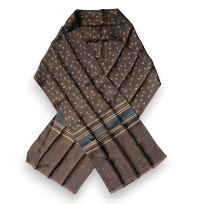 Dolce & Gabbana Brown Fantasy Silk Neck Wrap Shawl Scarf by Dolce & Gabbana