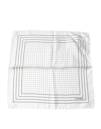 Dolce & Gabbana White Polka Dots Square Handkerchief Scarf by Dolce & Gabbana