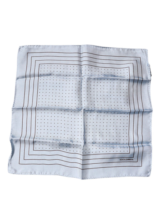Dolce & Gabbana Sky Blue Polka Dots Square Handkerchief Scarf by Dolce & Gabbana