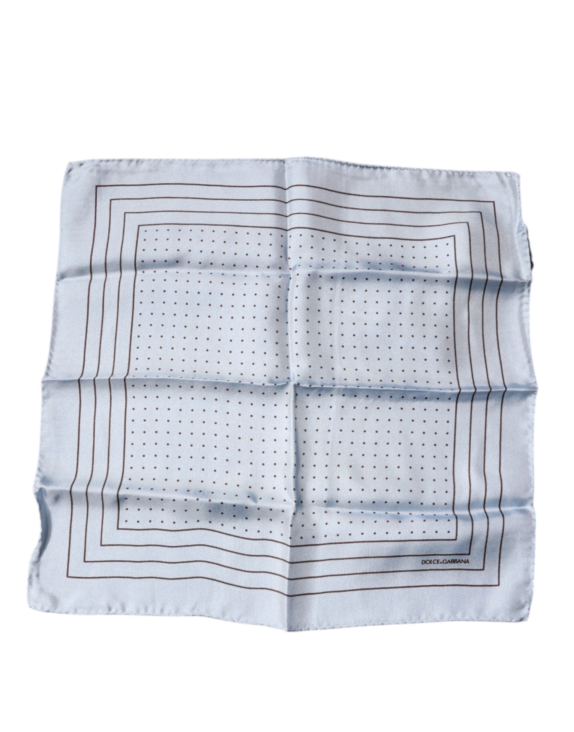 Dolce & Gabbana Sky Blue Polka Dots Square Handkerchief Scarf by Dolce & Gabbana