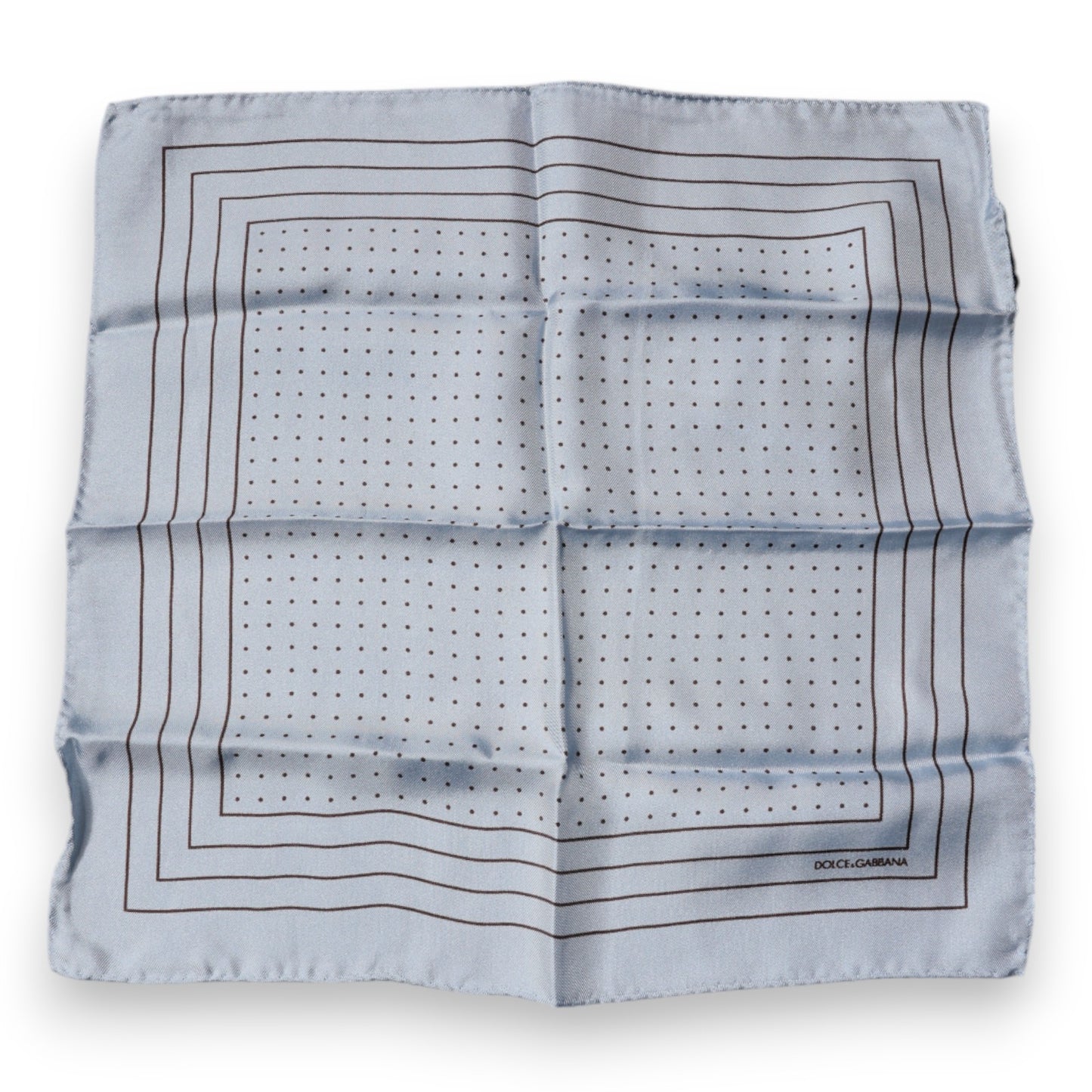 Dolce & Gabbana Sky Blue Polka Dots Square Handkerchief Scarf by Dolce & Gabbana