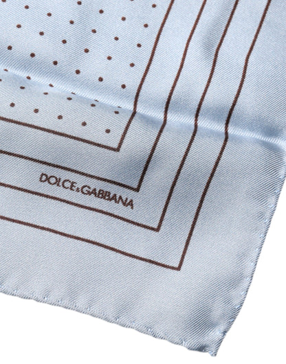 Dolce & Gabbana Sky Blue Polka Dots Square Handkerchief Scarf by Dolce & Gabbana