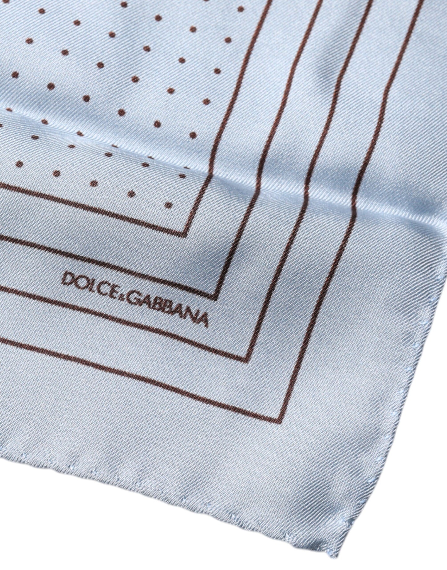 Dolce & Gabbana Sky Blue Polka Dots Square Handkerchief Scarf by Dolce & Gabbana