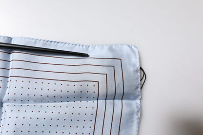Dolce & Gabbana Sky Blue Polka Dots Square Handkerchief Scarf by Dolce & Gabbana