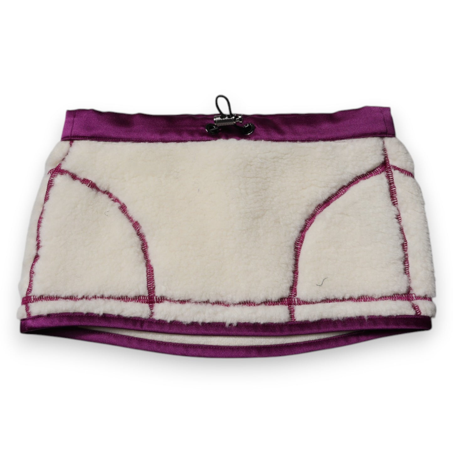 Dolce & Gabbana White Purple Cashmere Fleece Neck Warmer Scarf by Dolce & Gabbana