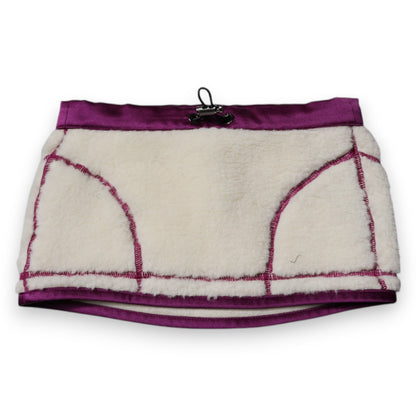 Dolce & Gabbana White Purple Cashmere Fleece Neck Warmer Scarf by Dolce & Gabbana