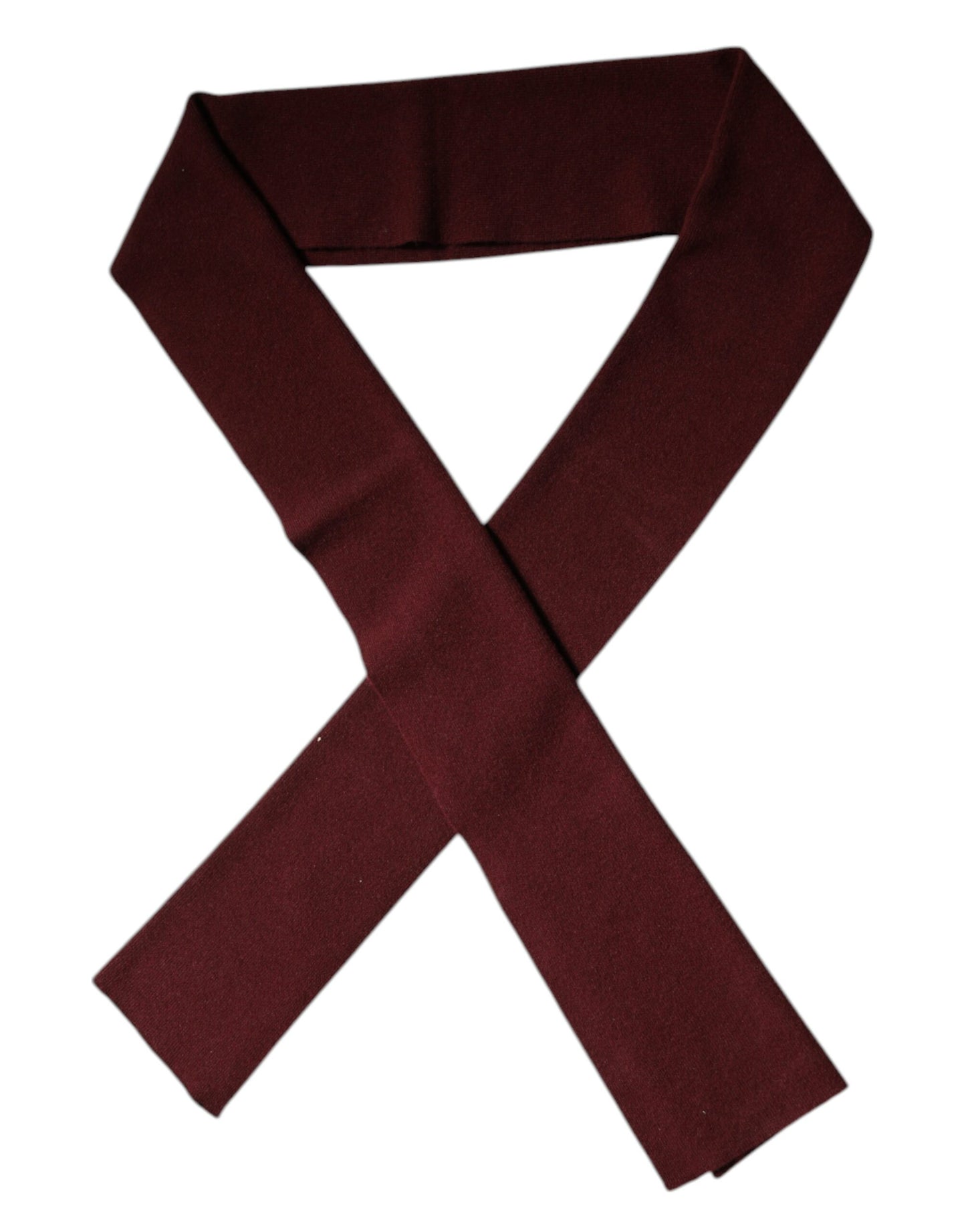 Dolce & Gabbana Maroon Cashmere Skinny Neck Wrap Scarf by Dolce & Gabbana