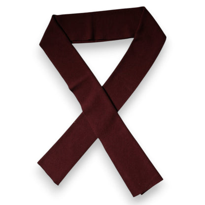 Dolce & Gabbana Maroon Cashmere Skinny Neck Wrap Scarf by Dolce & Gabbana