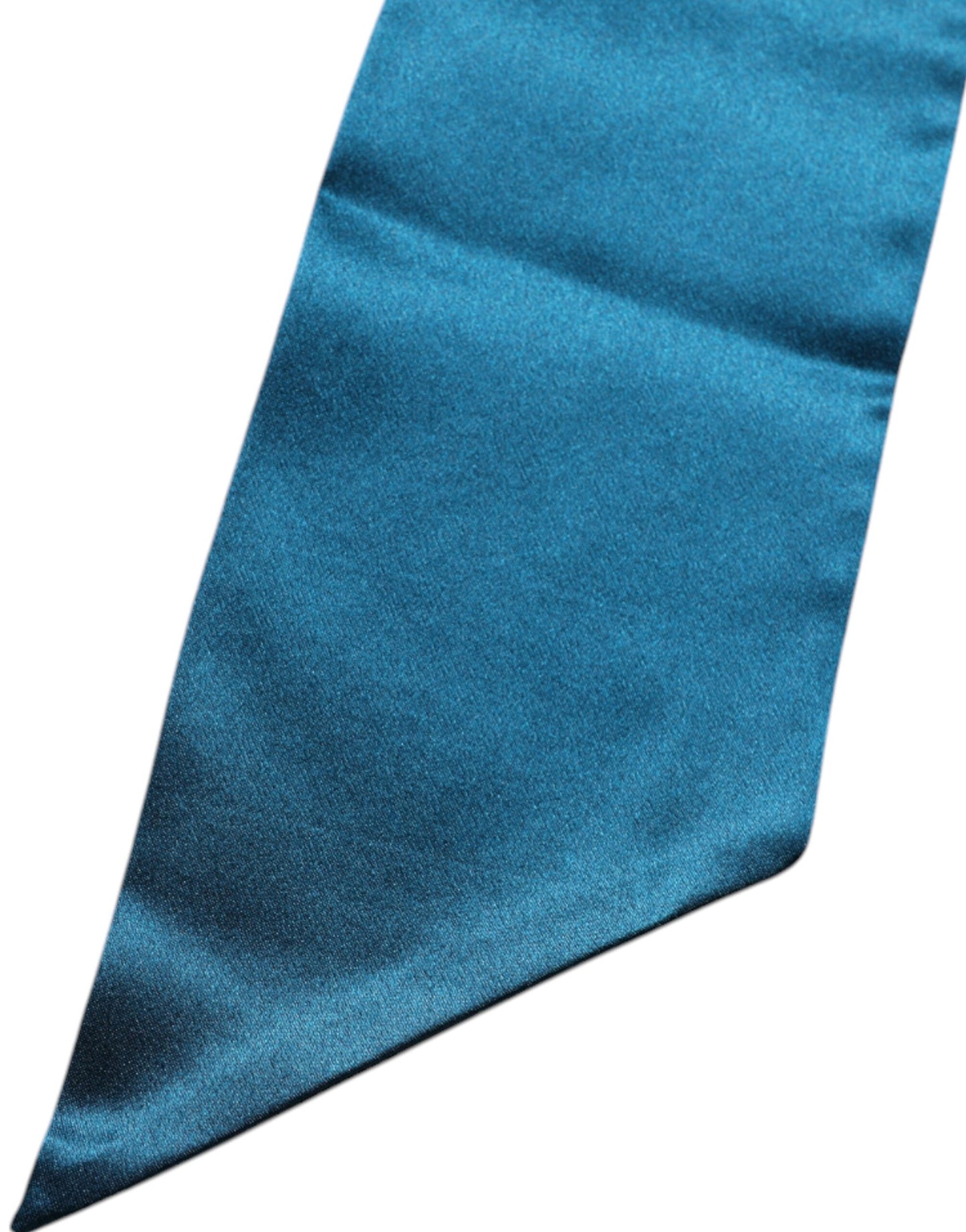 Dolce & Gabbana Dark Green Satin Silk Skinny Foulard Scarf by Dolce & Gabbana