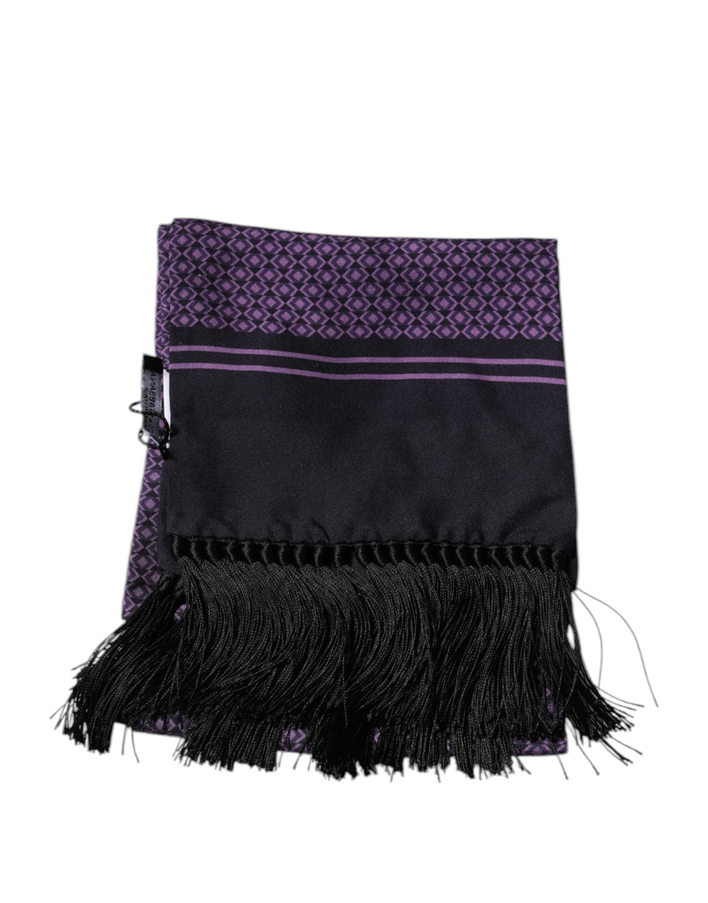 Dolce & Gabbana Purple Fantasy Silk Fringes Neck Wrap Scarf by Dolce & Gabbana