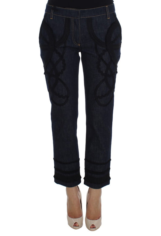 Jean Capri brodé Dolce &amp; Gabbana pour un style élégant